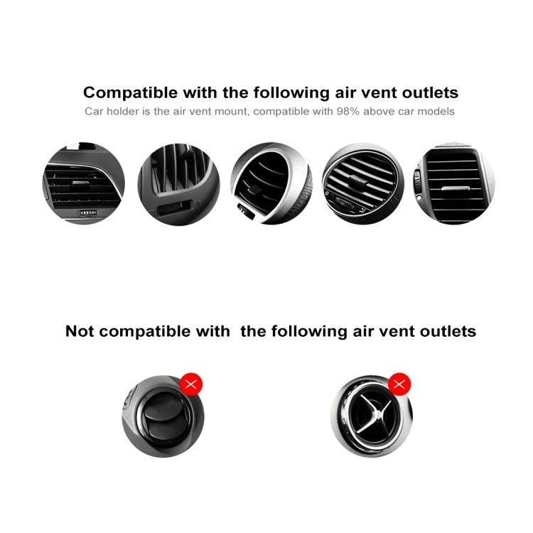 [US Warehouse] HAWEEL Triangle Design Universal Car Air Vent Phone Holder Mount