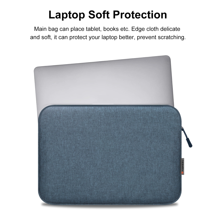 HAWEEL 13 inch Laptop Sleeve Case Zipper Briefcase Bag for 12.5-13.5 inch Laptop(Dark Blue) - 4