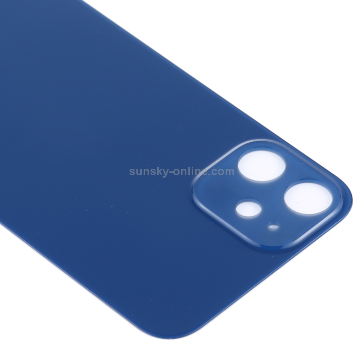 Reemplazo fácil de la tapa de la batería trasera del orificio de la cámara grande para el iPhone 12 (azul) - 3