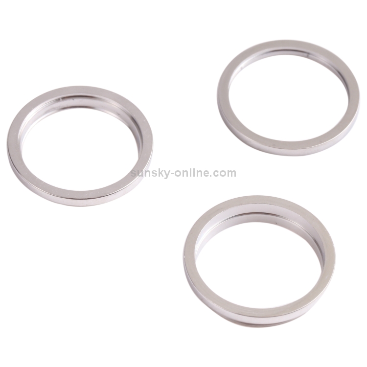 3 PCS Rear Camera Glass Lens Metal Outside Protector Hoop Ring for iPhone 13 Pro(White) - 1