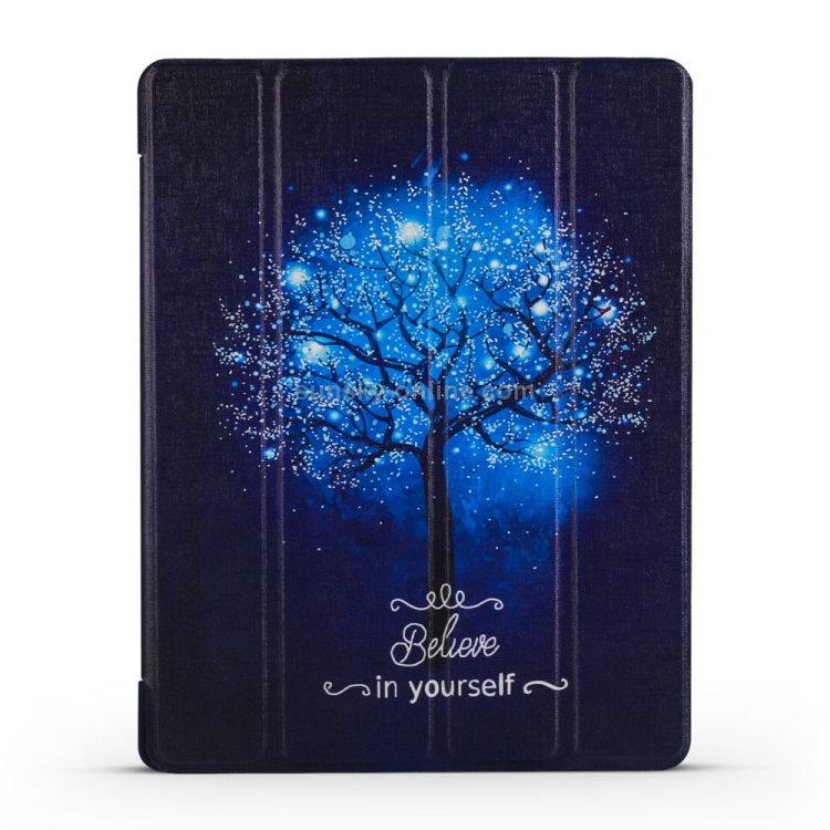 Blue Tree Pattern Horizontal Flip PU Leather Case for iPad 4 / 3 / 2, with Three-folding Holder & Honeycomb TPU Cover Blue Tree Pattern Horizontal Flip PU Leather Case for iPad 4 / 3 / 2, with Three-folding Holder & Honeycomb TPU Cover