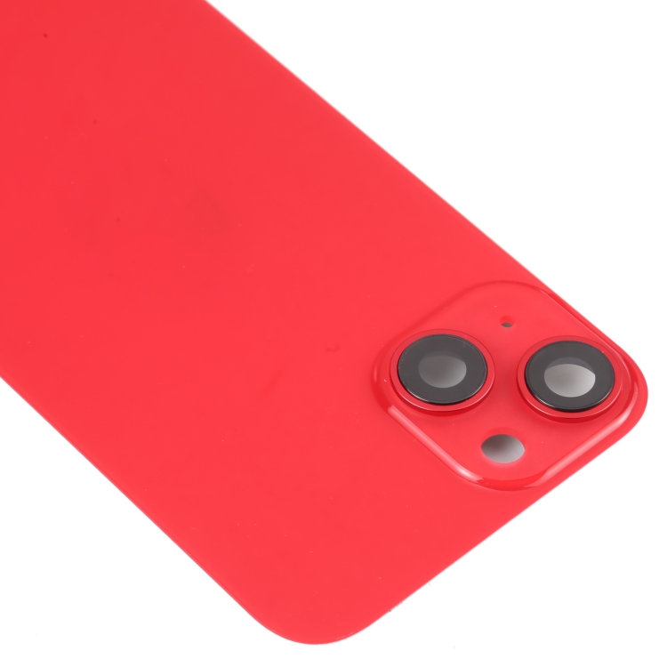 Para iPhone 14 Plus carcasa trasera con lente de cámara (rojo) - 3