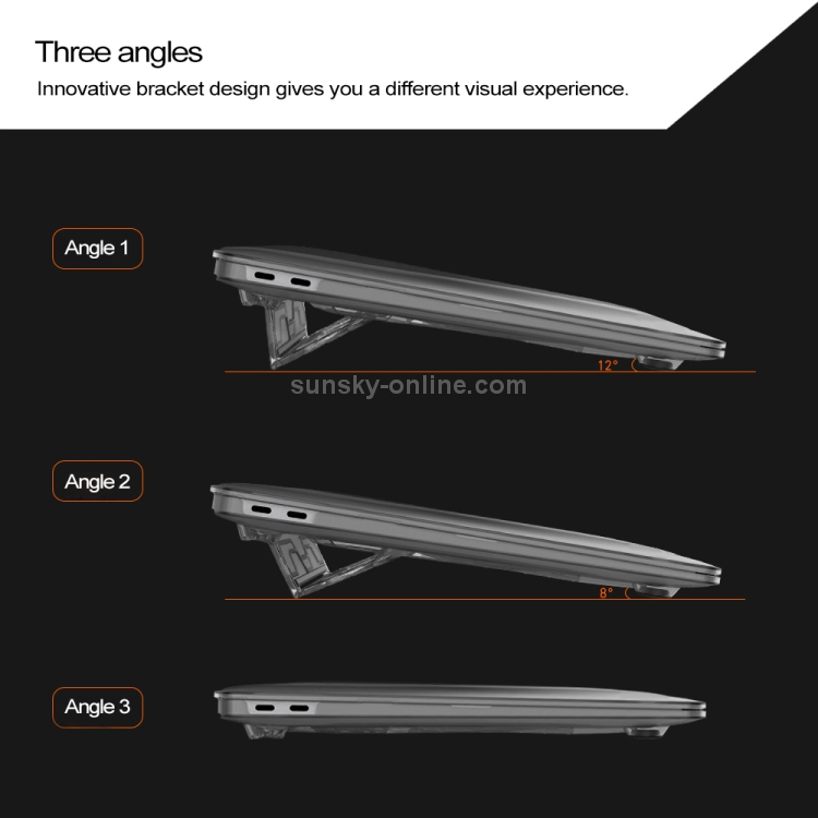 For MacBook Air 13.3 inch A1466 2012-2017 / A1369 2010-2012 Multi-function Ultra-thin Translucent Heat Dissipation Laptop PC Protective Case with Holder & Handle & Slip-resistant Feet(Transparent) For MacBook Air 13.3 inch A1466 2012-2017 / A1369 2010-2012 Multi-function Ultra-thin Translucent Heat Dissipation Laptop PC Protective Case with Holder & Handle & Slip-resistant Feet(Transparent)