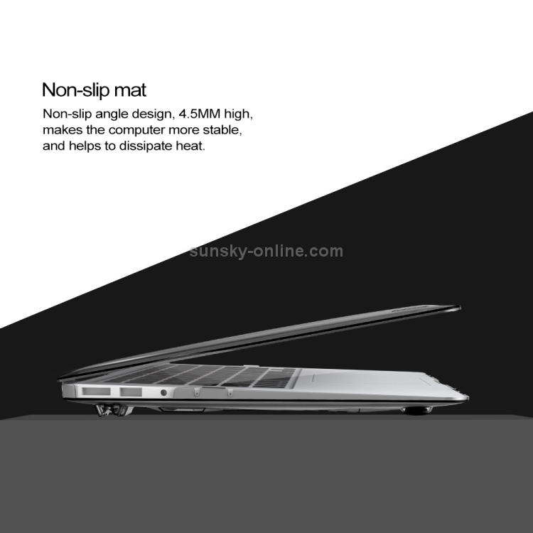 For MacBook Air 13.3 inch A1466 2012-2017 / A1369 2010-2012 Multi-function Ultra-thin Translucent Heat Dissipation Laptop PC Protective Case with Holder & Handle & Slip-resistant Feet(Transparent) For MacBook Air 13.3 inch A1466 2012-2017 / A1369 2010-2012 Multi-function Ultra-thin Translucent Heat Dissipation Laptop PC Protective Case with Holder & Handle & Slip-resistant Feet(Transparent)