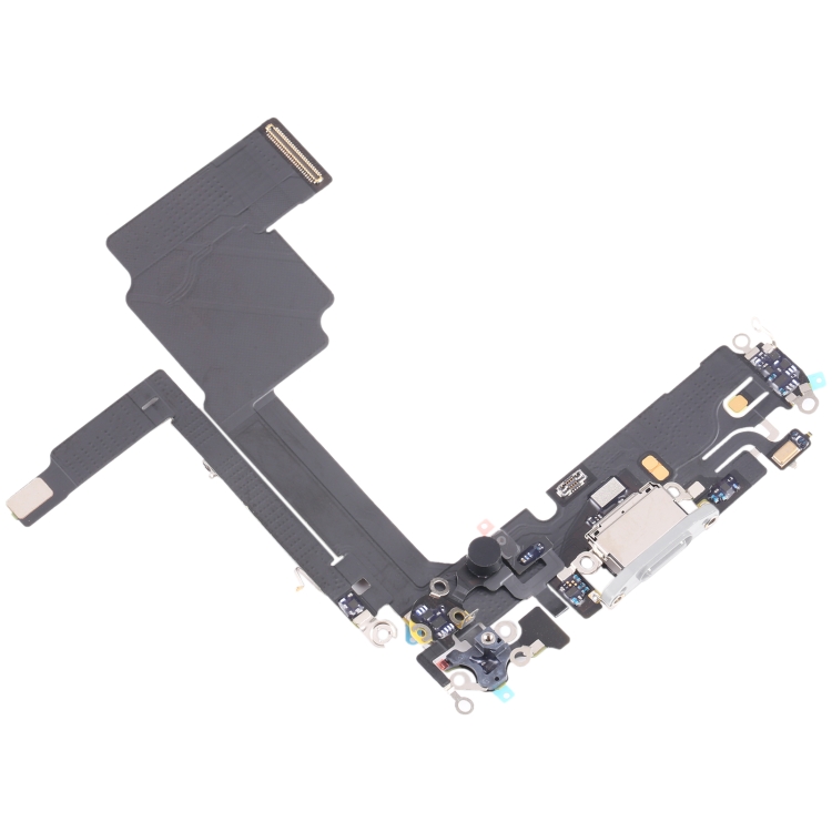 Para iPhone 15 Pro Cable flexible de puerto de carga original (blanco) - 1