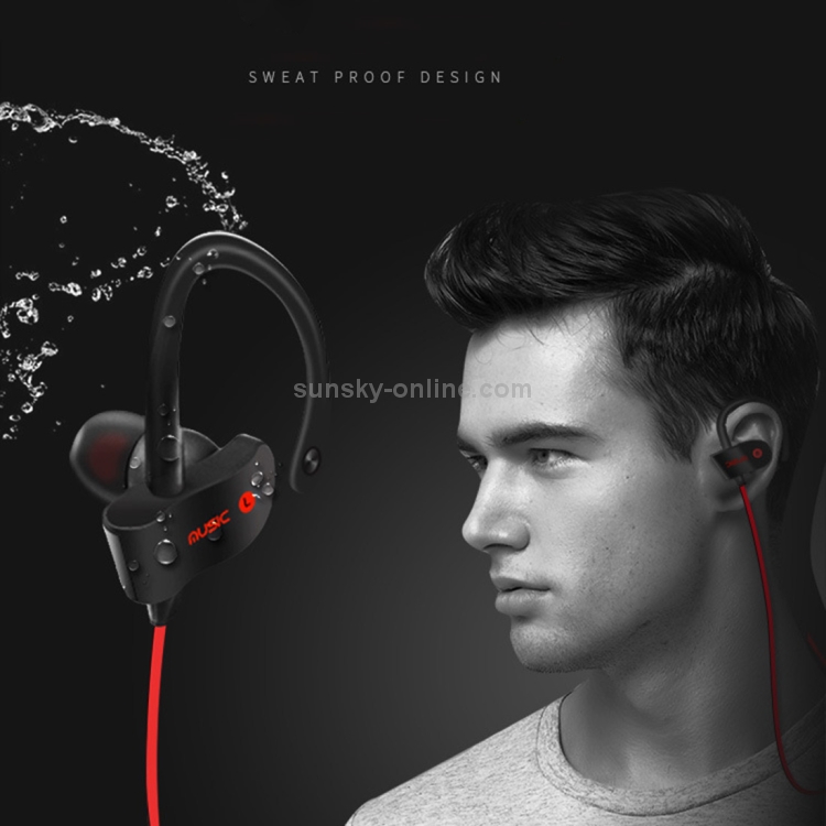 Ear Hooks Stereo Sports Wireless Bluetooth Earphones, with Mic Support  1 Connect 2 Function
