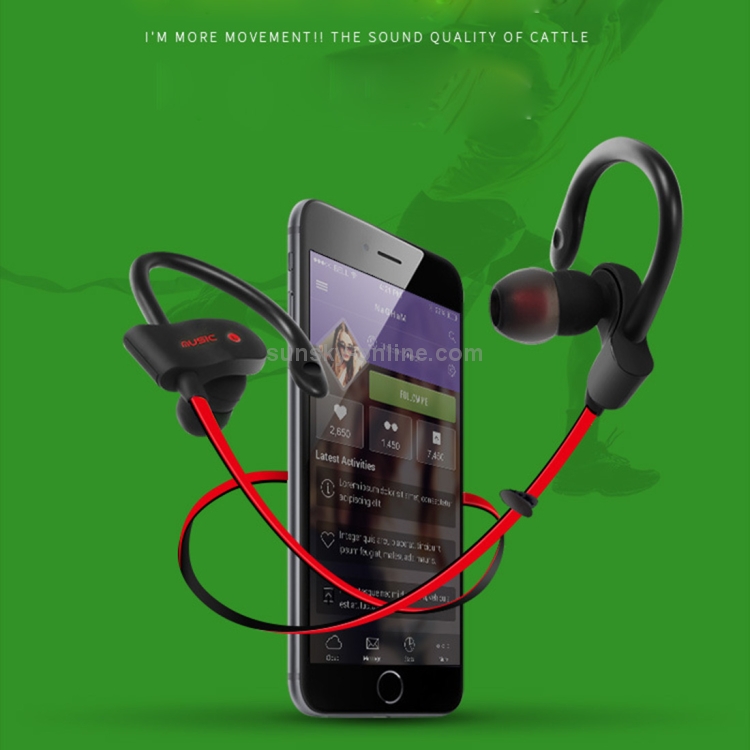 Ear Hooks Stereo Sports Wireless Bluetooth Earphones, with Mic Support  1 Connect 2 Function