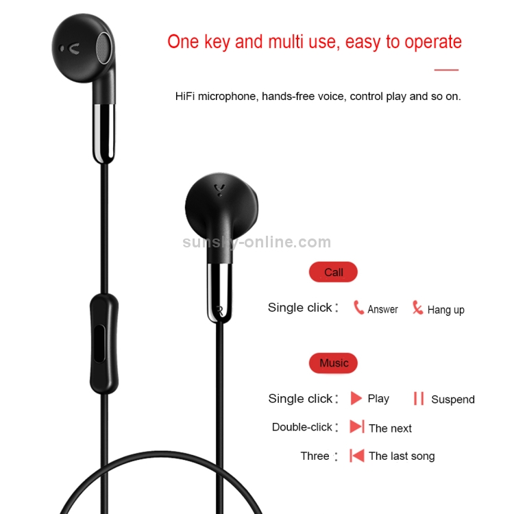USAMS EP-15 ABS + TPE 3.5mm In-Ear Wired Stereo Earphone USAMS EP-15 ABS + TPE 3.5mm In-Ear Wired Stereo Earphone