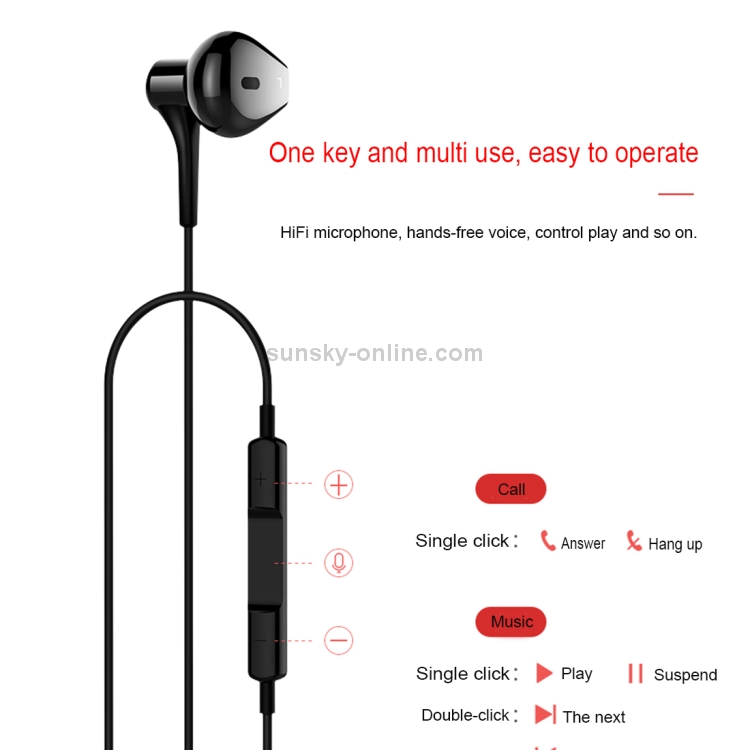 USAMS EP-17 ABS + TPE 3.5mm In-Ear Wired Stereo Earphone USAMS EP-17 ABS + TPE 3.5mm In-Ear Wired Stereo Earphone