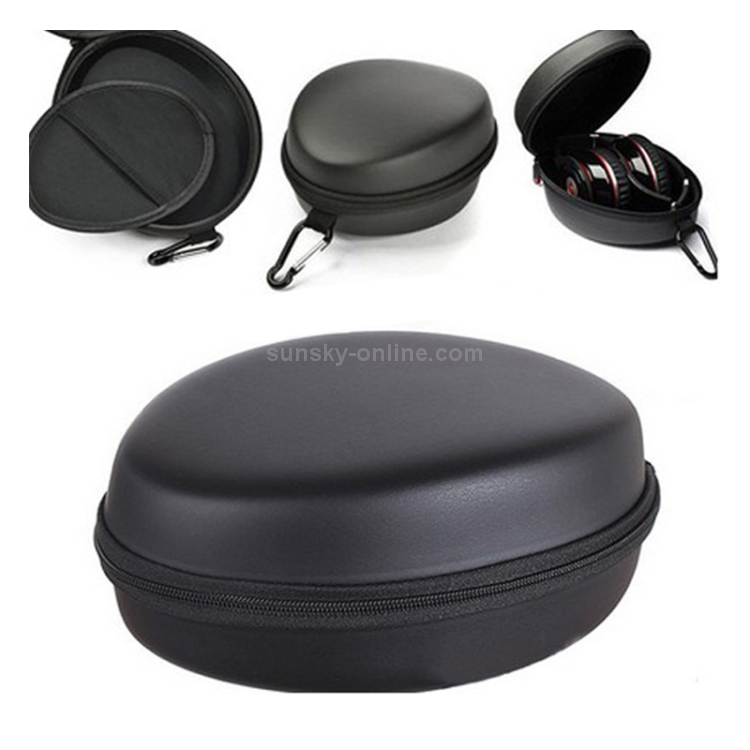 Portable EVA Storage Box Shockproof Bag for Headset, with Carabiner(Black) Portable EVA Storage Box Shockproof Bag for Headset, with Carabiner(Black)