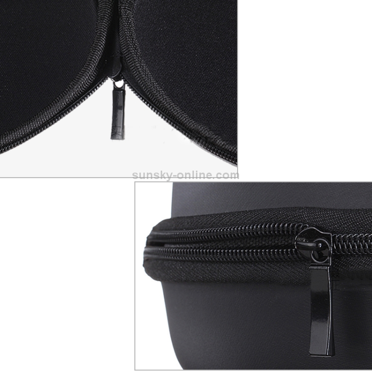 Portable EVA Storage Box Shockproof Bag for Headset, with Carabiner(Black) Portable EVA Storage Box Shockproof Bag for Headset, with Carabiner(Black)