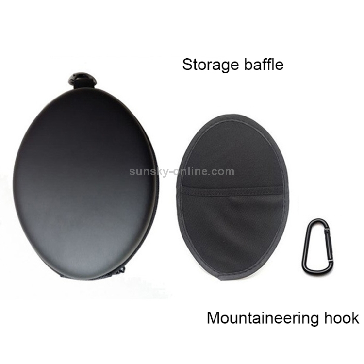 Portable EVA Storage Box Shockproof Bag for Headset, with Carabiner(Black) Portable EVA Storage Box Shockproof Bag for Headset, with Carabiner(Black)