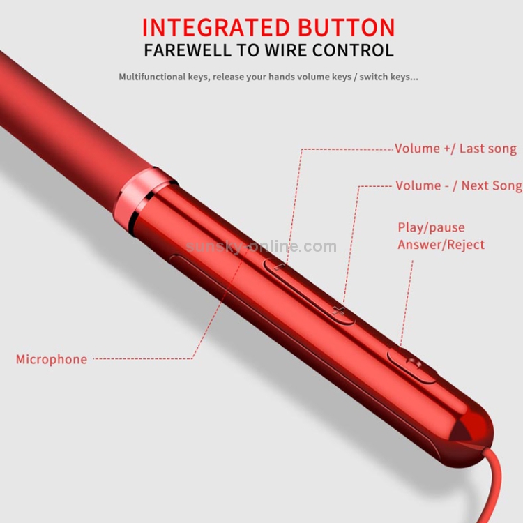 Q30 Neck Hanging Type Sport Bass Stereophonic Magnetic Attraction Bluetooth V5.0 Bluetooth Headphone(Red) Q30 Neck Hanging Type Sport Bass Stereophonic Magnetic Attraction Bluetooth V5.0 Bluetooth Headphone(Red)