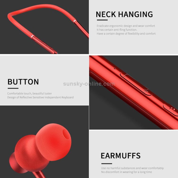 Q30 Neck Hanging Type Sport Bass Stereophonic Magnetic Attraction Bluetooth V5.0 Bluetooth Headphone(Red) Q30 Neck Hanging Type Sport Bass Stereophonic Magnetic Attraction Bluetooth V5.0 Bluetooth Headphone(Red)