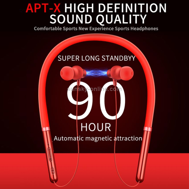 Q30 Neck Hanging Type Sport Bass Stereophonic Magnetic Attraction Bluetooth V5.0 Bluetooth Headphone(Red) Q30 Neck Hanging Type Sport Bass Stereophonic Magnetic Attraction Bluetooth V5.0 Bluetooth Headphone(Red)