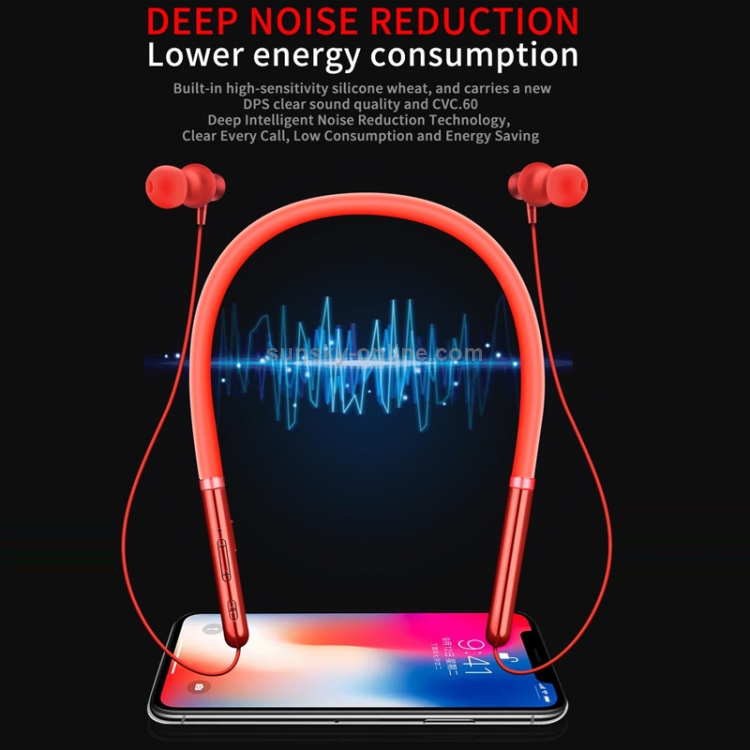 Q30 Neck Hanging Type Sport Bass Stereophonic Magnetic Attraction Bluetooth V5.0 Bluetooth Headphone(Red) Q30 Neck Hanging Type Sport Bass Stereophonic Magnetic Attraction Bluetooth V5.0 Bluetooth Headphone(Red)