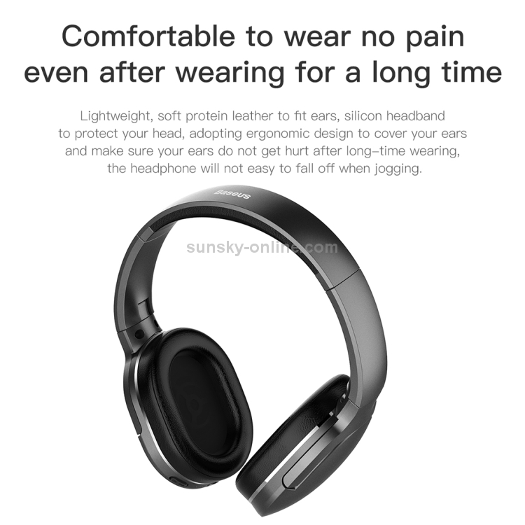 Baseus Encok D02 Bluetooth 5.0 Subwoofer Foldable Wireless Bluetooth Headset for Mobile Devices with Bluetooth, with Microphone & 3.5mm Jack(Black) Baseus Encok D02 Bluetooth 5.0 Subwoofer Foldable Wireless Bluetooth Headset for Mobile Devices with Bluetooth, with Microphone & 3.5mm Jack(Black)