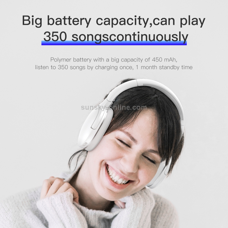 Baseus Encok D02 Bluetooth 5.0 Subwoofer Foldable Wireless Bluetooth Headset for Mobile Devices with Bluetooth, with Microphone & 3.5mm Jack(Black) Baseus Encok D02 Bluetooth 5.0 Subwoofer Foldable Wireless Bluetooth Headset for Mobile Devices with Bluetooth, with Microphone & 3.5mm Jack(Black)