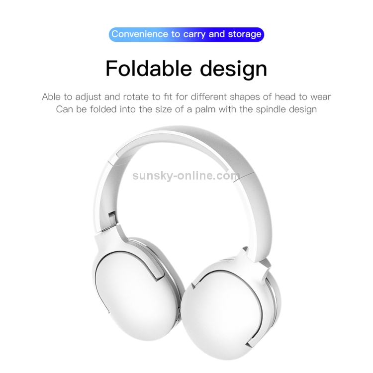 Baseus Encok D02 Bluetooth 5.0 Subwoofer Foldable Wireless Bluetooth Headset for Mobile Devices with Bluetooth, with Microphone & 3.5mm Jack(Black) Baseus Encok D02 Bluetooth 5.0 Subwoofer Foldable Wireless Bluetooth Headset for Mobile Devices with Bluetooth, with Microphone & 3.5mm Jack(Black)