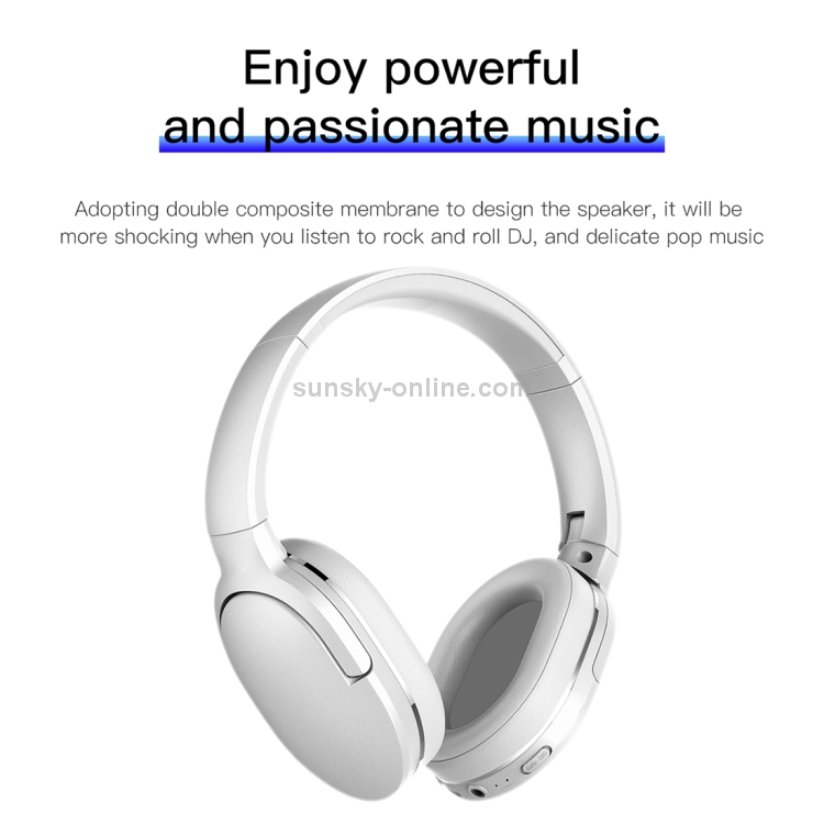 Baseus Encok D02 Bluetooth 5.0 Subwoofer Foldable Wireless Bluetooth Headset for Mobile Devices with Bluetooth, with Microphone & 3.5mm Jack(Black) Baseus Encok D02 Bluetooth 5.0 Subwoofer Foldable Wireless Bluetooth Headset for Mobile Devices with Bluetooth, with Microphone & 3.5mm Jack(Black)