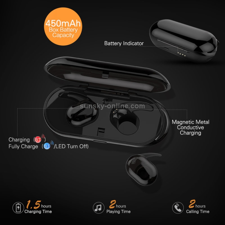TWS Binaural Wireless Touch Sensing Bluetooth Headset(Black) TWS Binaural Wireless Touch Sensing Bluetooth Headset(Black)