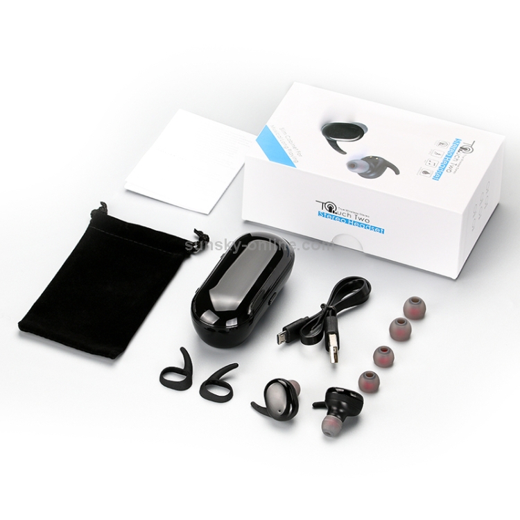 TWS Binaural Wireless Touch Sensing Bluetooth Headset(Black) TWS Binaural Wireless Touch Sensing Bluetooth Headset(Black)