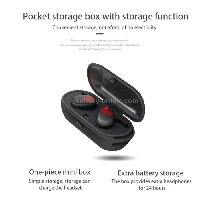 TWS Binaural Wireless Touch Sensing Bluetooth Headset(Black) TWS Binaural Wireless Touch Sensing Bluetooth Headset(Black)