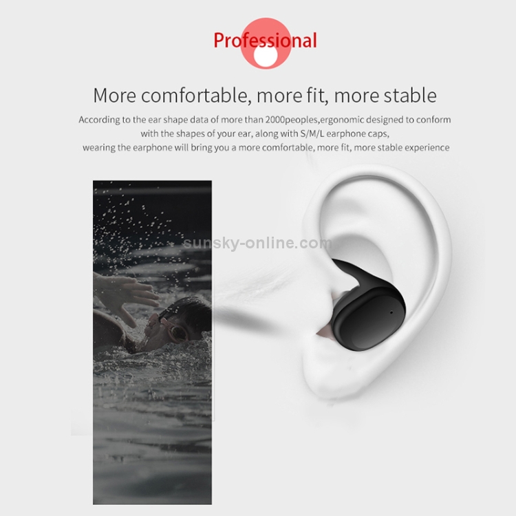 TWS Binaural Wireless Touch Sensing Bluetooth Headset(Black) TWS Binaural Wireless Touch Sensing Bluetooth Headset(Black)