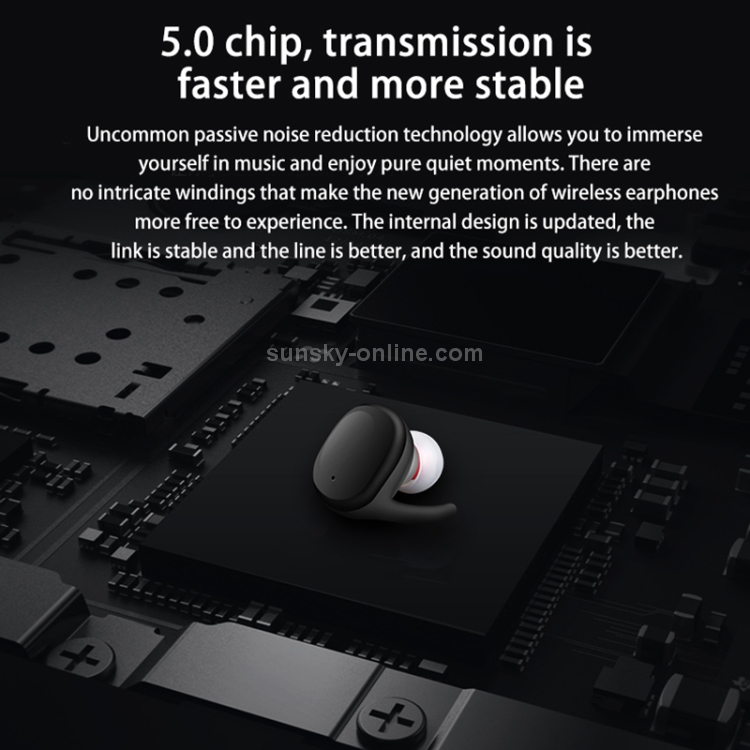 TWS 5.0 Binaural Wireless Touch Sensor Bluetooth Headset(Black) TWS 5.0 Binaural Wireless Touch Sensor Bluetooth Headset(Black)