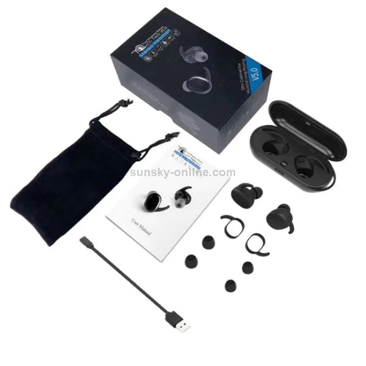 TWS 5.0 Binaural Wireless Touch Sensor Bluetooth Headset(Black) TWS 5.0 Binaural Wireless Touch Sensor Bluetooth Headset(Black)