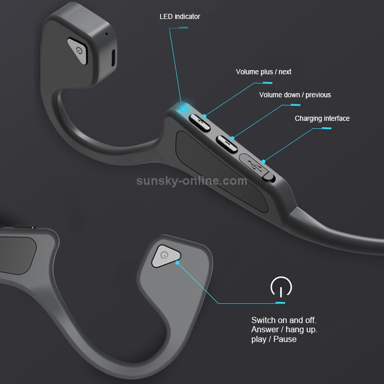 G18 Bone Conduction Hanging Ear Motion Biaural Bluetooth 5.0 Wireless Headset(Blue) G18 Bone Conduction Hanging Ear Motion Biaural Bluetooth 5.0 Wireless Headset(Blue)