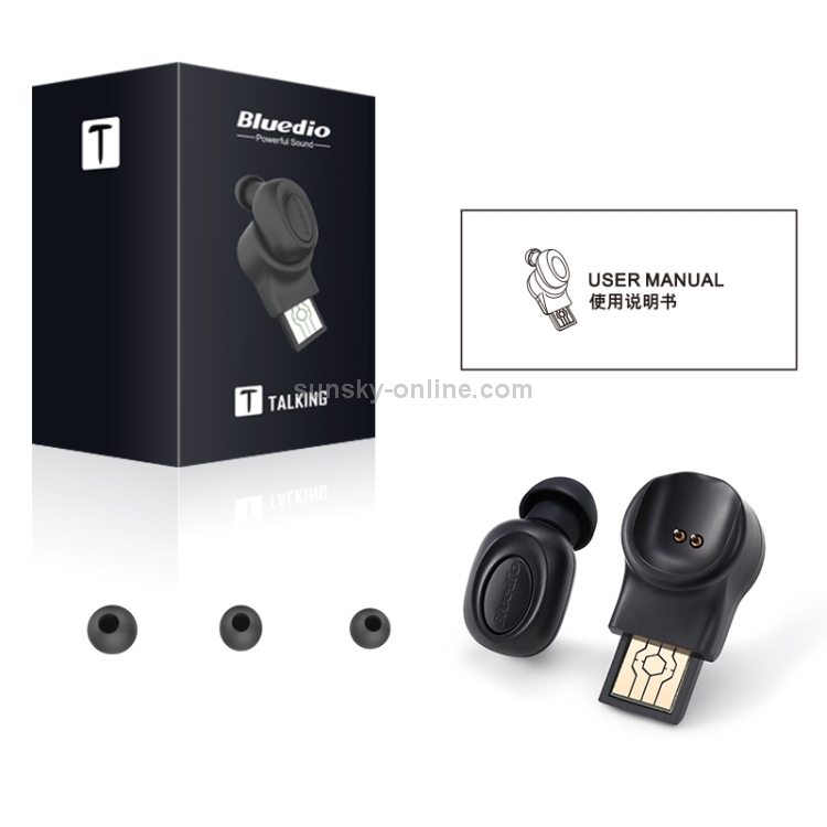 Bluedio T-talking Bluetooth Version 5.0 In-Ear Bluetooth Headset with USB Charging Cable(Black) Bluedio T-talking Bluetooth Version 5.0 In-Ear Bluetooth Headset with USB Charging Cable(Black)