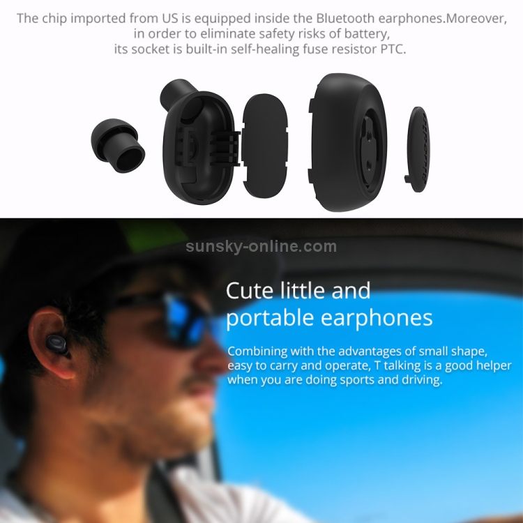 Bluedio T-talking Bluetooth Version 5.0 In-Ear Bluetooth Headset with USB Charging Cable(Black) Bluedio T-talking Bluetooth Version 5.0 In-Ear Bluetooth Headset with USB Charging Cable(Black)