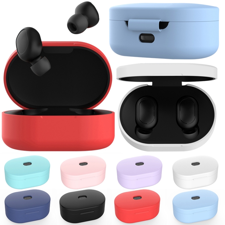 Silicone Charging Box Protective Case for Xiaomi Redmi AirDots /AirDots S /  AirDots 2(Black)