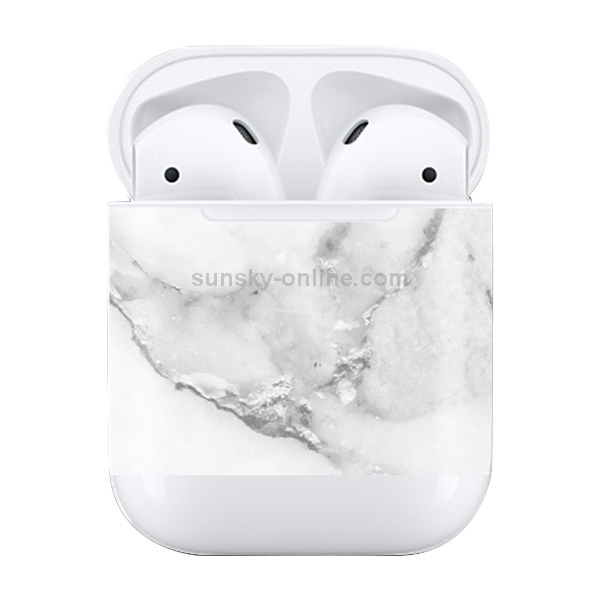 Marble Pattern Wireless Earphones Charging Box Protective Film Sticker for Apple AirPods 1/2 Marble Pattern Wireless Earphones Charging Box Protective Film Sticker for Apple AirPods 1/2