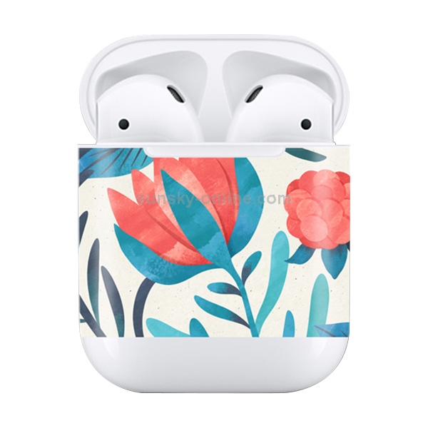 Flower Pattern Wireless Earphones Charging Box Protective Film Sticker for Apple AirPods Flower Pattern Wireless Earphones Charging Box Protective Film Sticker for Apple AirPods