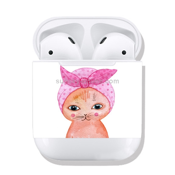Cute Cat Pattern Wireless Earphones Charging Box Protective Film Sticker for Apple AirPods 1/2 Cute Cat Pattern Wireless Earphones Charging Box Protective Film Sticker for Apple AirPods 1/2