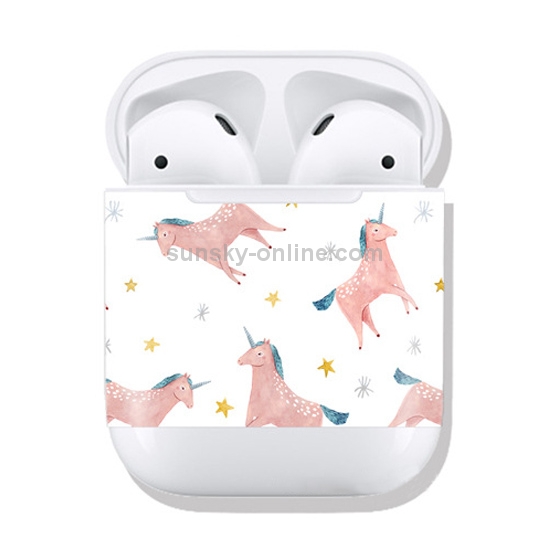 Unicorn Pattern Wireless Earphones Charging Box Protective Film Sticker for Apple AirPods 1/2 Unicorn Pattern Wireless Earphones Charging Box Protective Film Sticker for Apple AirPods 1/2