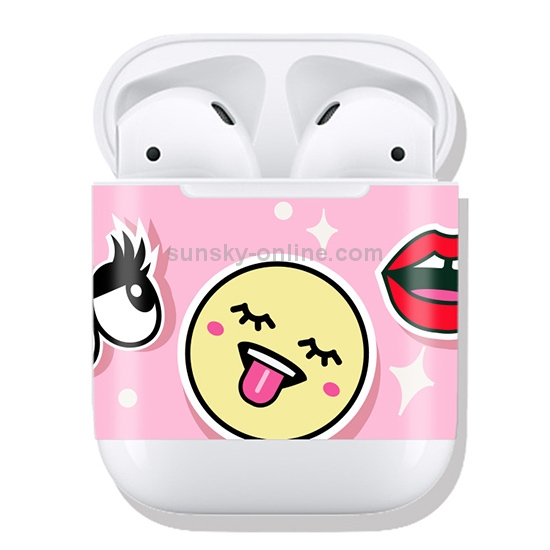 Smile Face Pattern Wireless Earphones Charging Box Protective Film Sticker for Apple AirPods 1/2 Smile Face Pattern Wireless Earphones Charging Box Protective Film Sticker for Apple AirPods 1/2