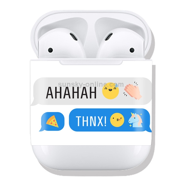 Dialog Box Pattern Wireless Earphones Charging Box Protective Film Sticker for Apple AirPods 1/2 Dialog Box Pattern Wireless Earphones Charging Box Protective Film Sticker for Apple AirPods 1/2