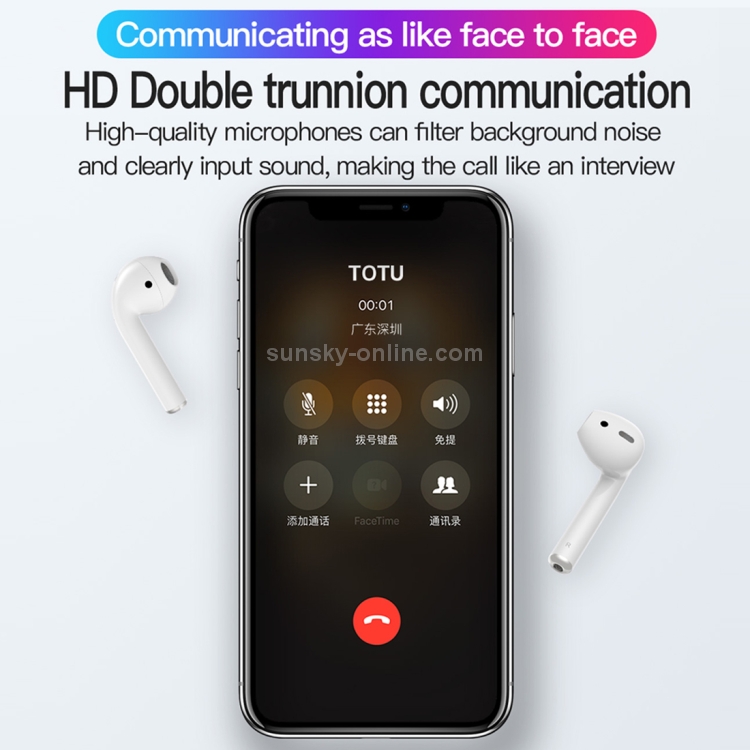 TOTUDESIGN EAUB-022 Glory Series Bluetooth 5.0 TWS Wireless Bluetooth Headset, Navigator Version(White) TOTUDESIGN EAUB-022 Glory Series Bluetooth 5.0 TWS Wireless Bluetooth Headset, Navigator Version(White)