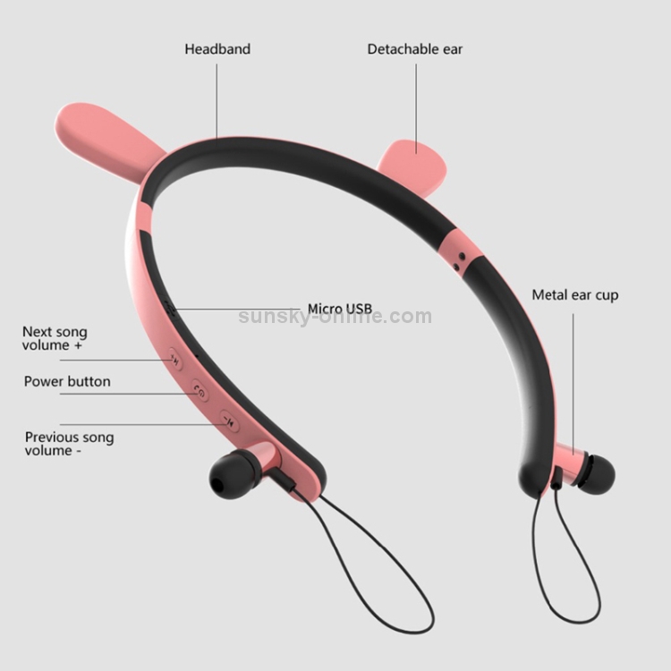 CYKE ZW29A Cartoon Antlers Shape Stereo Head-mounted Magnet Bluetooth Earphone CYKE ZW29A Cartoon Antlers Shape Stereo Head-mounted Magnet Bluetooth Earphone
