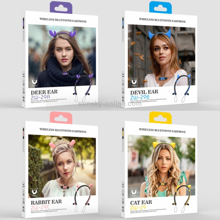 CYKE ZW29A Cartoon Antlers Shape Stereo Head-mounted Magnet Bluetooth Earphone CYKE ZW29A Cartoon Antlers Shape Stereo Head-mounted Magnet Bluetooth Earphone