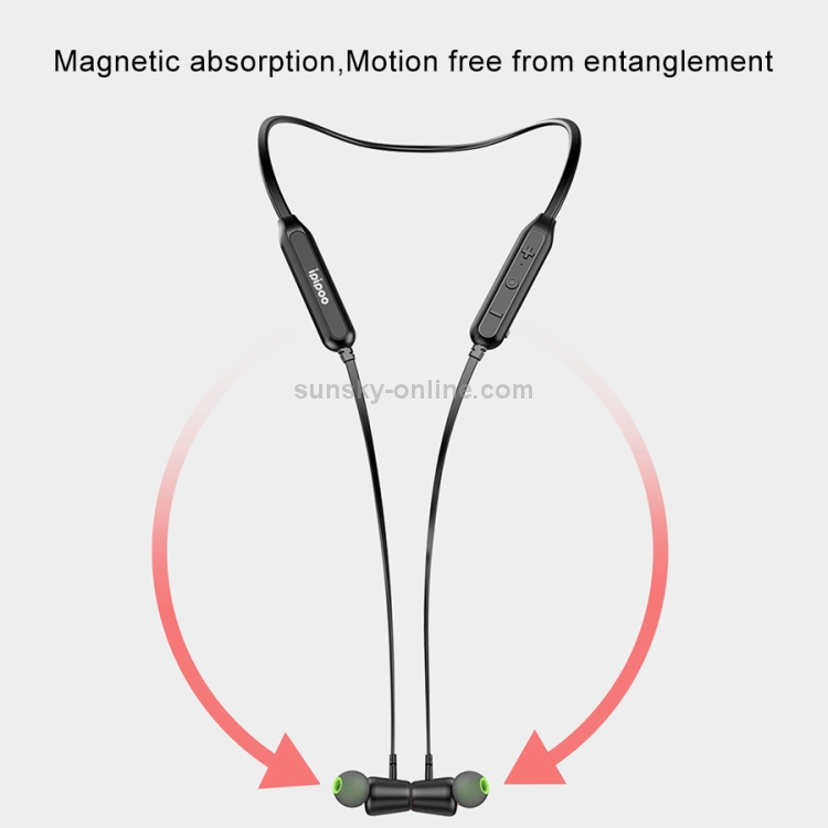 ipipoo GP-1 Magnetic Sports Wireless Bluetooth V4.2 Earphone Neck Halter Style In-ear Headset(Black) ipipoo GP-1 Magnetic Sports Wireless Bluetooth V4.2 Earphone Neck Halter Style In-ear Headset(Black)