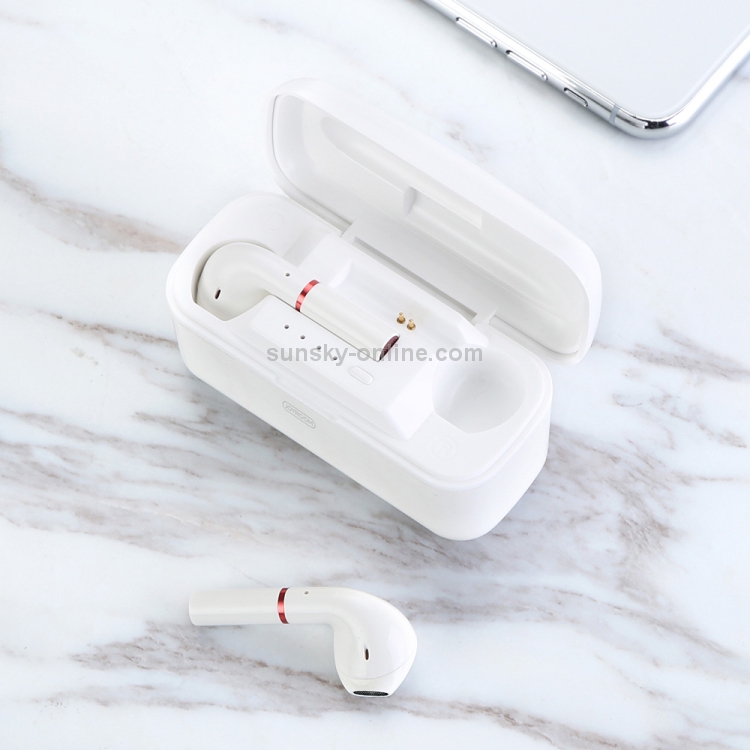 JOYROOM JR-T06 TWS V5.0 Wireless Bluetooth Bilateral Earphones with Charging Case, Support Voice Assistant(White) JOYROOM JR-T06 TWS V5.0 Wireless Bluetooth Bilateral Earphones with Charging Case, Support Voice Assistant(White)