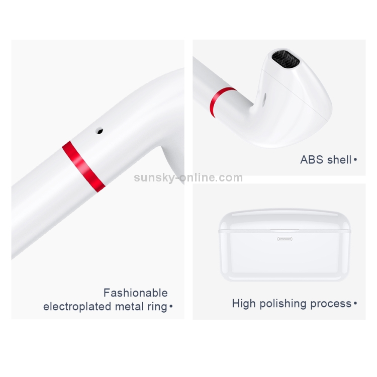 JOYROOM JR-T06 TWS V5.0 Wireless Bluetooth Bilateral Earphones with Charging Case, Support Voice Assistant(White) JOYROOM JR-T06 TWS V5.0 Wireless Bluetooth Bilateral Earphones with Charging Case, Support Voice Assistant(White)