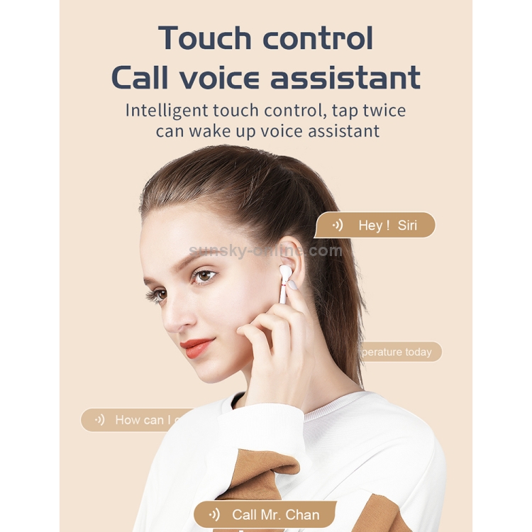 JOYROOM JR-T06 TWS V5.0 Wireless Bluetooth Bilateral Earphones with Charging Case, Support Voice Assistant(White) JOYROOM JR-T06 TWS V5.0 Wireless Bluetooth Bilateral Earphones with Charging Case, Support Voice Assistant(White)
