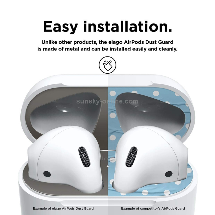 Cherry Pattern Metal Dustproof Protective Sticker for Apple AirPods 1/2(Silver) Cherry Pattern Metal Dustproof Protective Sticker for Apple AirPods 1/2(Silver)
