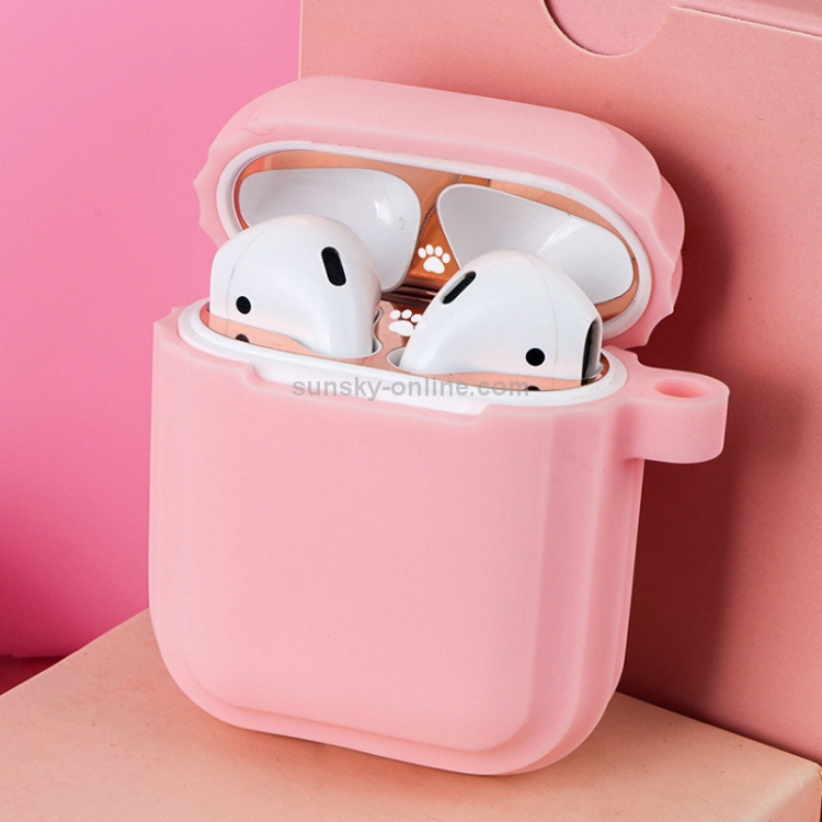 Cherry Pattern Metal Dustproof Protective Sticker for Apple AirPods 1/2(Silver) Cherry Pattern Metal Dustproof Protective Sticker for Apple AirPods 1/2(Silver)