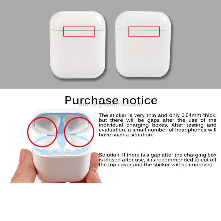Creative Dustproof Protective Sticker for Apple AirPods 1/2 Creative Dustproof Protective Sticker for Apple AirPods 1/2